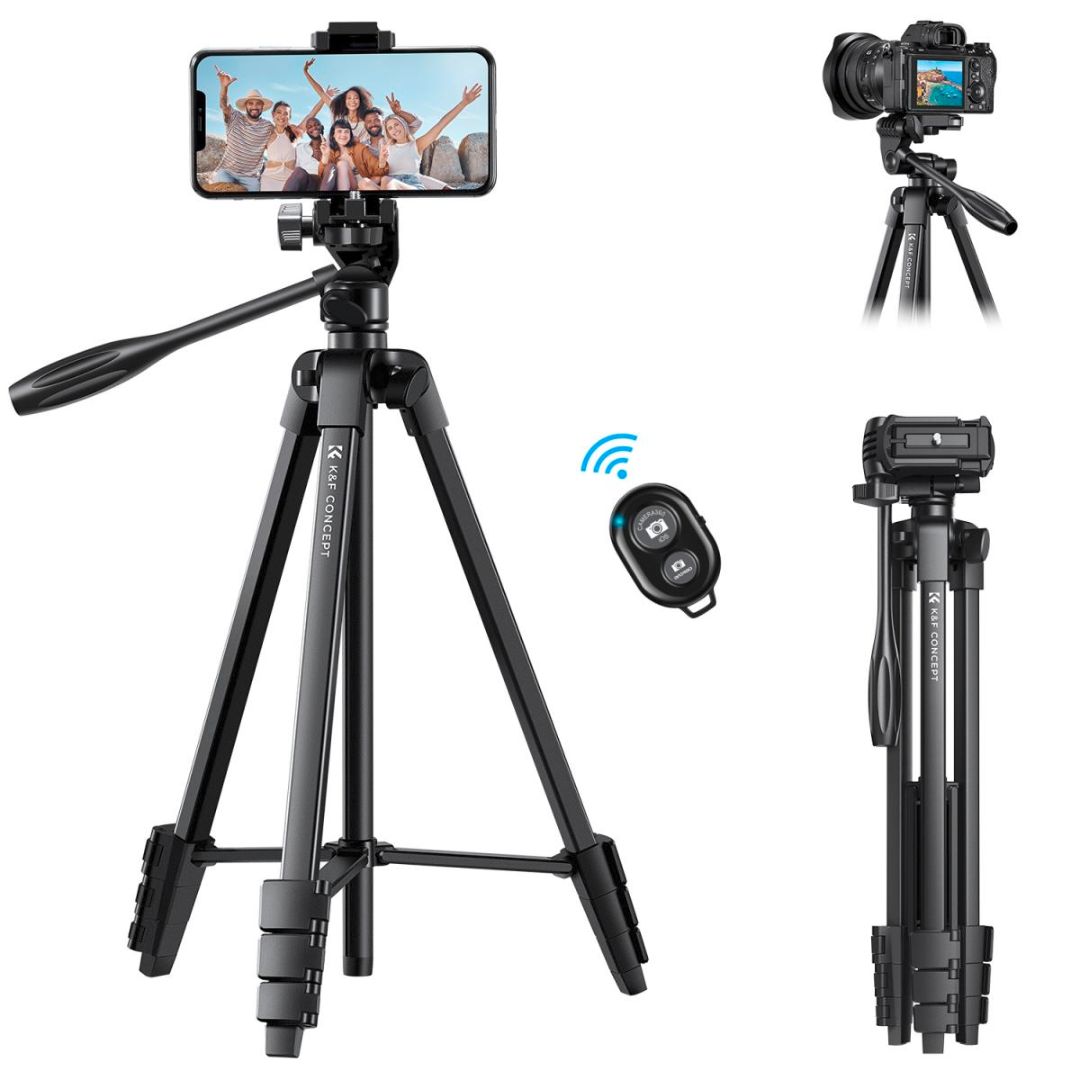 K&F Concept Aluminum Travel Tripod sa Bluetooth daljinskim KF09.125 - 1